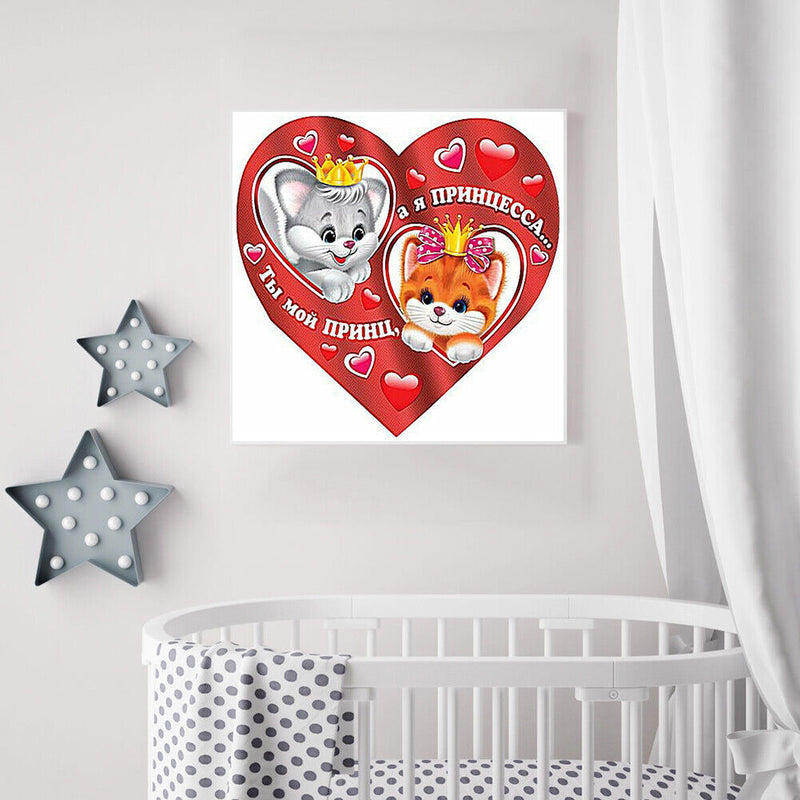 5D DIY Diamond Painting Valentines Day Love Full Round Wall Art Decor Rhinestone