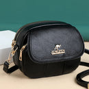 Retro Women Casual Solid Color PU Leather Small Crossbody Shoulder Messenger Bag