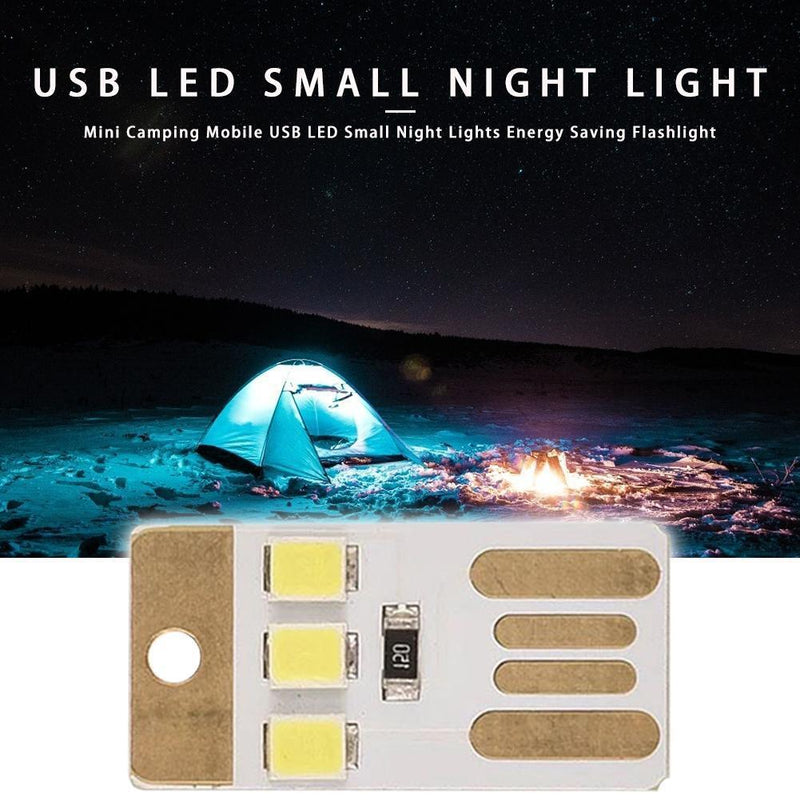 Outdoor Camping Mini LED Lights Energy Saving Rechargeable Lamp (1pcs)