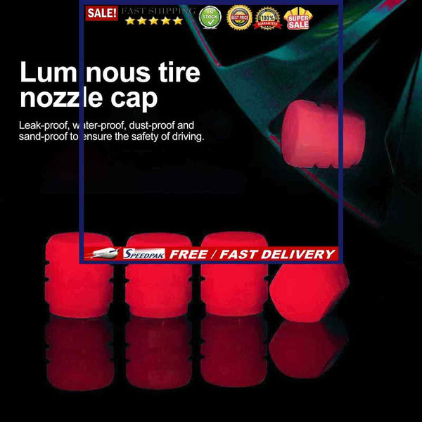 4pcs Tire Valve Caps Illuminated Tire Valve Cover Luminous Tire Cap for Bicyc