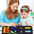 Children Teaching Aids Fine Motor Training Clothes Storage Bag Activity Board