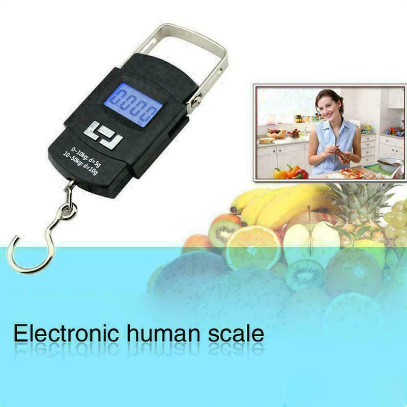 50KG Digital Travel Portable Handheld Weighing Luggage LCD Bag J8X5 U5F9 R1S1