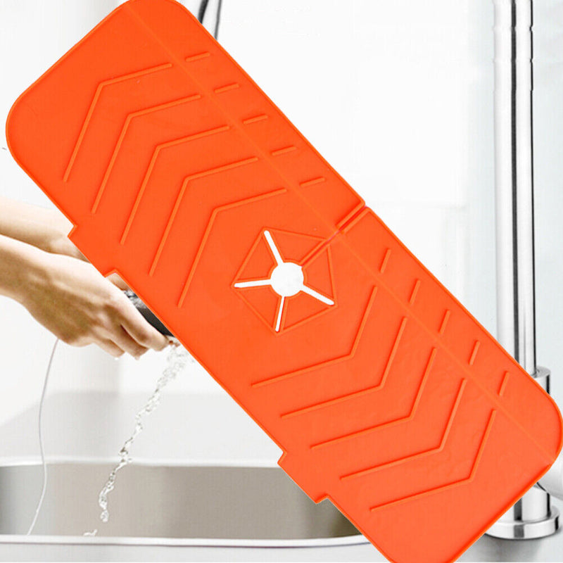 #A Reusable Silicone Kitchen Absorbent Mat Sink Splash Guard Board Sucker
