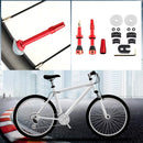 2pcs Bicycle Tubeless Valve Set Bike CNC Machined Anodized Tool (44mm Red) Newly