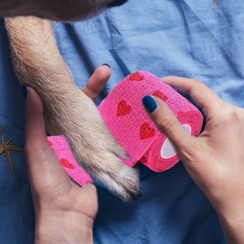 Pet Dog Cat Elastic Bandage Non-woven Pet Self Adherent Wound Tape (M)