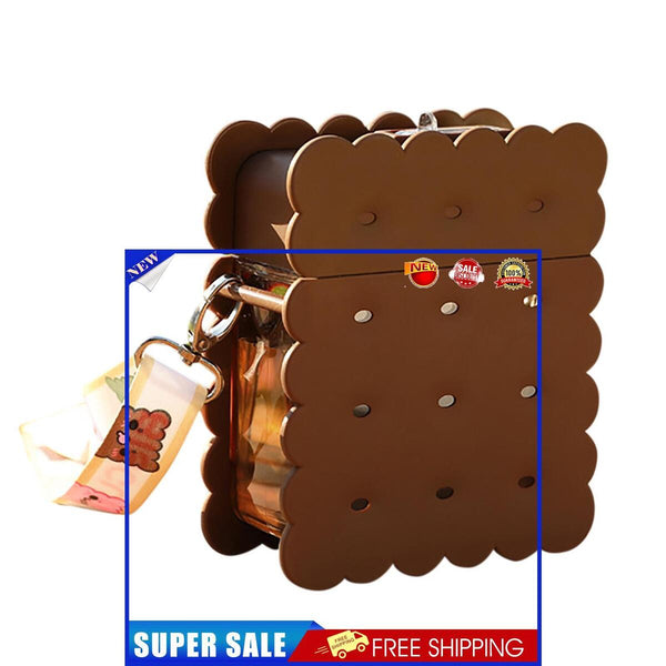 Biscuit Shape Designed Water Cup - Reusable Bottles Straw Design (Coffee)