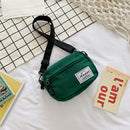 Fashion Women Canvas Patchwork Crossbody Phone Bag Mini Handbags (Green)