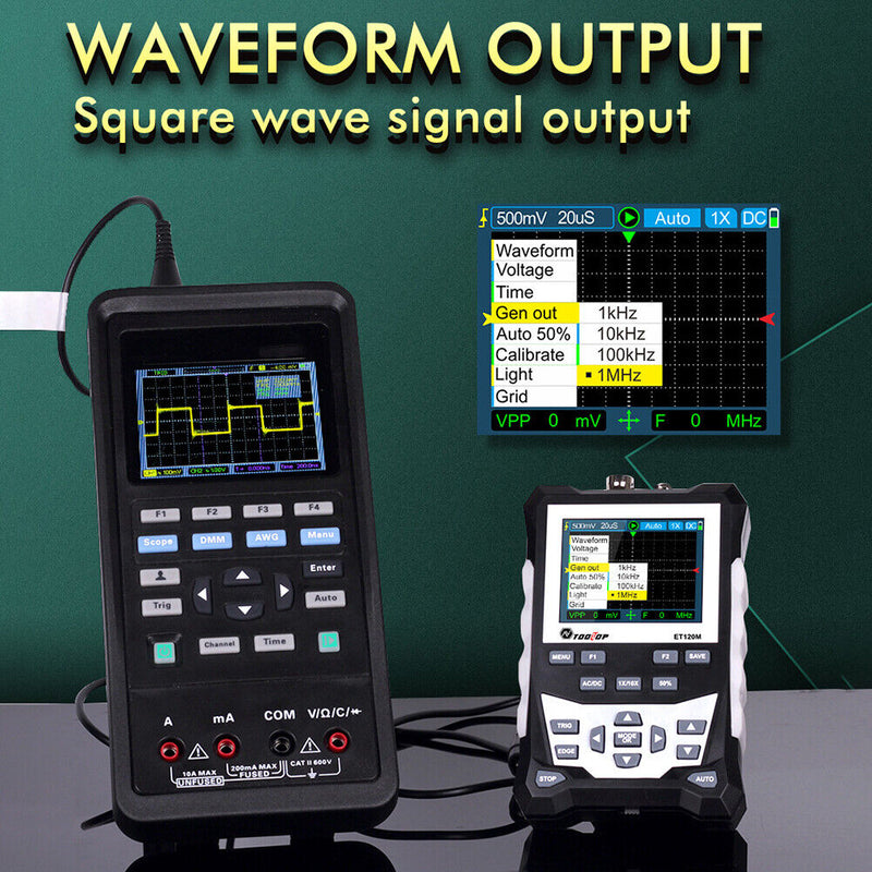 Handheld Digital Mini Oscilloscope Kit w/120MHz Bandwidth 500MS/s Sampling Rate