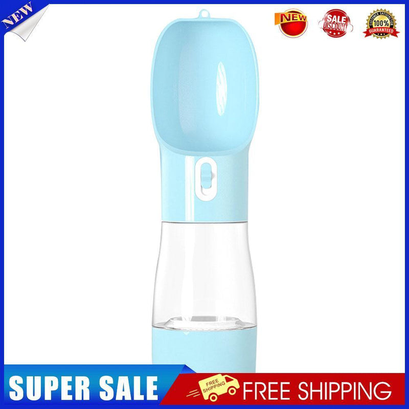 Portable Pet Water Bottle Dog Outdoor Leakage Proof Dispenser Feeder (Blue)
