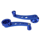 2pcs Aluminum Alloy Car Window Handle Winder Riser Replacement(Blue) Newly