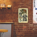 Home Bar Cafe Garage Decor Wall Poster Rectangular Plate Metal Tin Drawing Flat