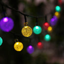 7m 30LED Crystal Ball Solar Light Waterproof Outdoor Garden Lamp (Colorful)