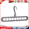 6pClothes Wardrobe Hanger Hook Clothing Hanging Rack Shelf Organizer (Grey)