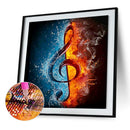 5D DIY Full Drill Diamond Painting Musical Note Embroidery Mosaic Needlework Kit