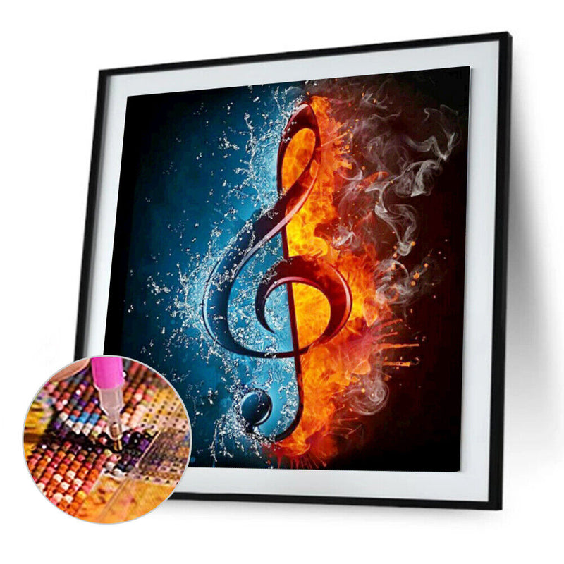 5D DIY Full Drill Diamond Painting Musical Note Embroidery Mosaic Needlework Kit