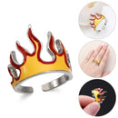 Accessories Hip Hop Male Birthday Gifts Punk Gothic Flame Opening Rings Biker