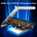 Full Speed M2 NVME to PCI Express 3.0 X4 Converter Adapter 32Gbps Expansion Card