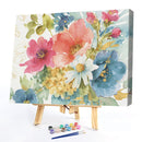 Multi-color Flower Oil Paint By Numbers DIY Frameless Drawing Picture for Adu