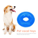 Bite Resistant Large Golden Retriever Circle Ring Thorn Molar Ball (L Blue)