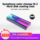 M.2 SSD Cooler Heatsink 5V 3Pin ARGB 2280 Solid State Hard Disk Radiator Newly