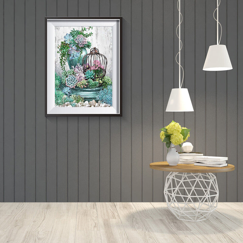 Painting By Numbers Flower DIY Oil Coloring Canvas Paint Drawing Pictures