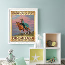 #A Retro Riding Girl Poster Oil Paint By Numbers Kit DIY Acrylic Wall Art Pict