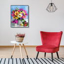 30x40cm Oil Painting By Number Colorful Flower Cluster DIY Drawing No Frame