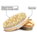 Wooden Bristle Body Brush Dry Wet Bath Scrubber Massager Exfoliate Shower Tools
