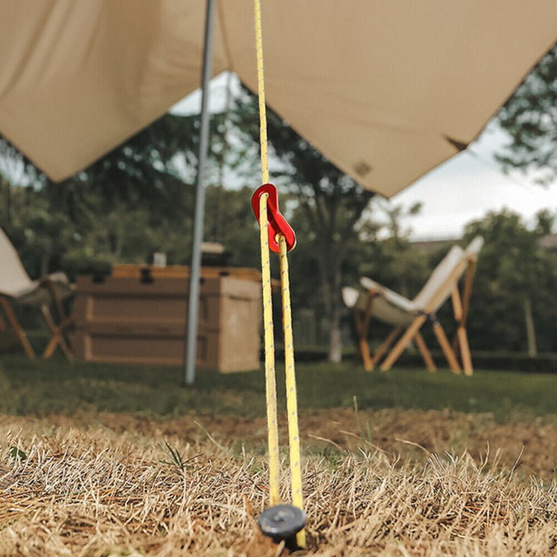 20pcs Outdoor Camping Tent Parachute Cord Rope Buckle Cord Buckle Fastener Ki