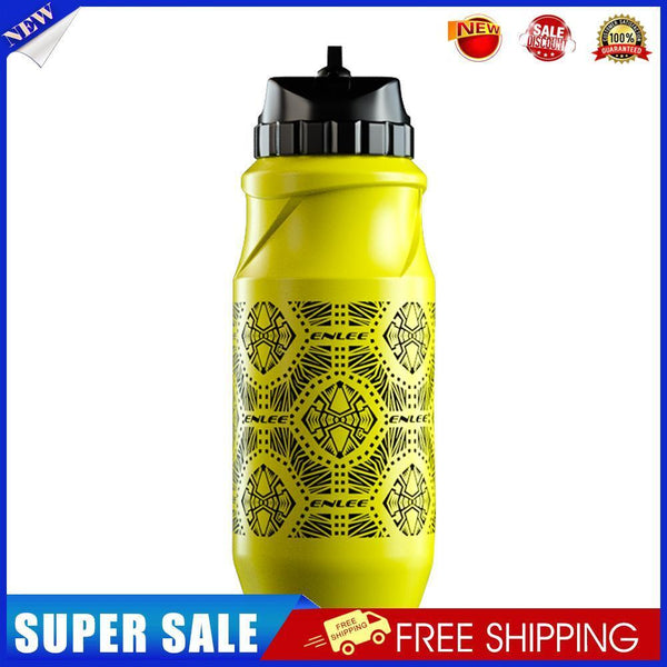 ENLEE 500ml Outdoor Sports Water Bottle Plastic MTB Bicycle Kettle (Yellow)