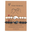 Yin Yang Charm Pendant Yin Yang Charm Wristband Couple Bracele Weaving Rope