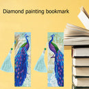 2pcs Peacock DIY Special Shaped Diamond Painting Leather Tassel Bookmark Newly