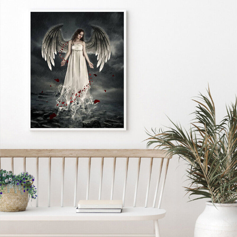 Angel Wings Oil Paint By Numbers Kits DIY Handpainted on Canvas Wall Art