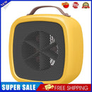 500w Mini Electric Heating Fan with Handle Desktop Warm Air Blower (Yellow)