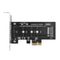 Broadroot PCI-E 3.0 x 4 to M.2 NGFF Adapter for M Key Slot Converter and Low-Pro
