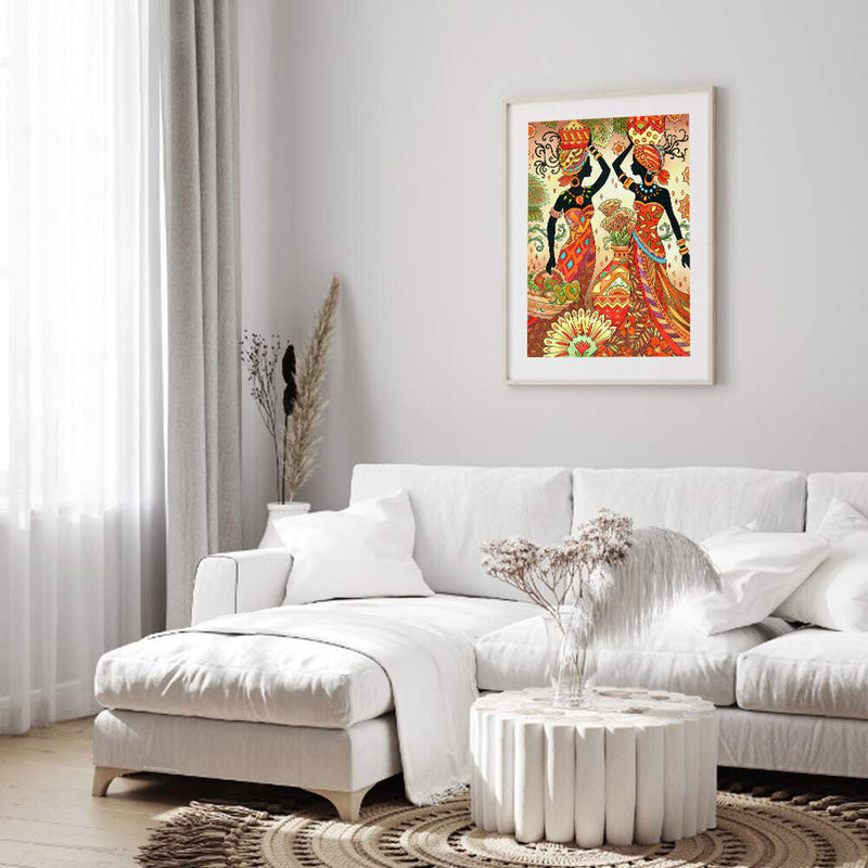 5D DIY Diamond Painting Full Round Drill African National Art Picture Wall Decor