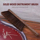 Guzheng Wood Chinese Zither Cleaning Tools Soft Bristles Piano Brush with Handle