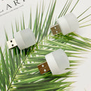 LED Night Light USB Bedside Baby Bedroom Mobile Power Table Lamp (White) Newly