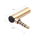 3.5mm Male to Female 90 Degree Right Angled Adapter Connector Plug(1pc)
