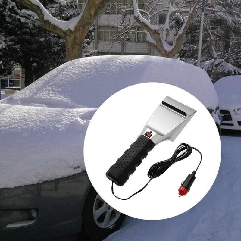 12V Car Winter Cigarette Lighter Snow Shovel Electric Heated Ice Scraper Newly