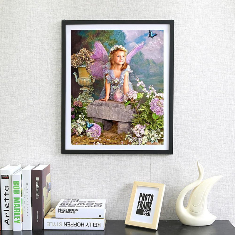 DIY Diamond Painting Cross Stitch Angle Girl In Flowers Diamond Embroidery