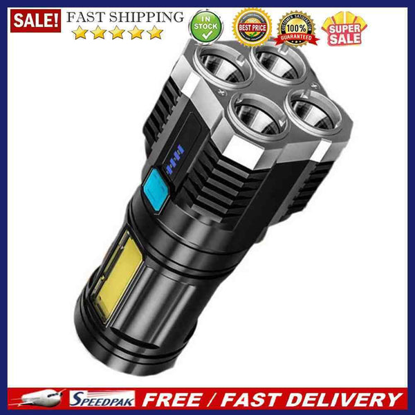 Portable COB Flashlight Hand Torch for Outdoor Household Camping Hiking Fis