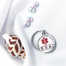 Emotional Support ESA Stainless Steel Animal Dog ID Tag Pet Necklace Collar