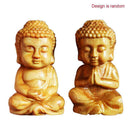 Mini Wooden Buddha Statue Statuette Handicrafts Ornaments Gift Craft Decor O0T4