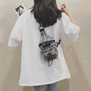 Retro Women Casual Animal Pattern Printing Small Shoulder Chest Bag Ladies Purse