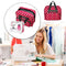 Sewing Machine Handbag Crochet Kits Print Travel Carrying Case (Red) Newly