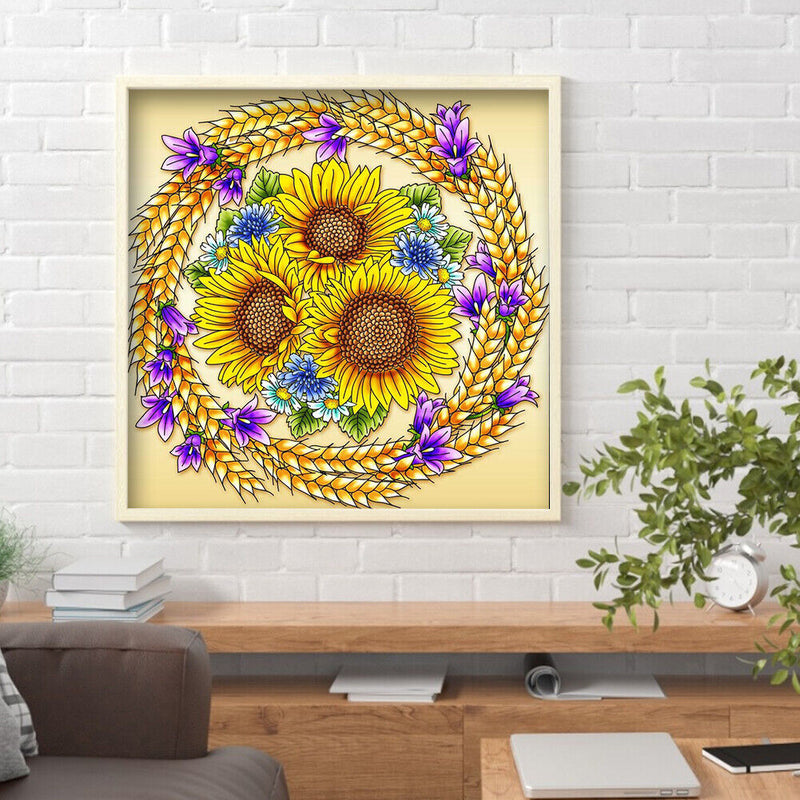 Diamond Painting Partial Special Drill sunflower Picture of Rhinestone Newly