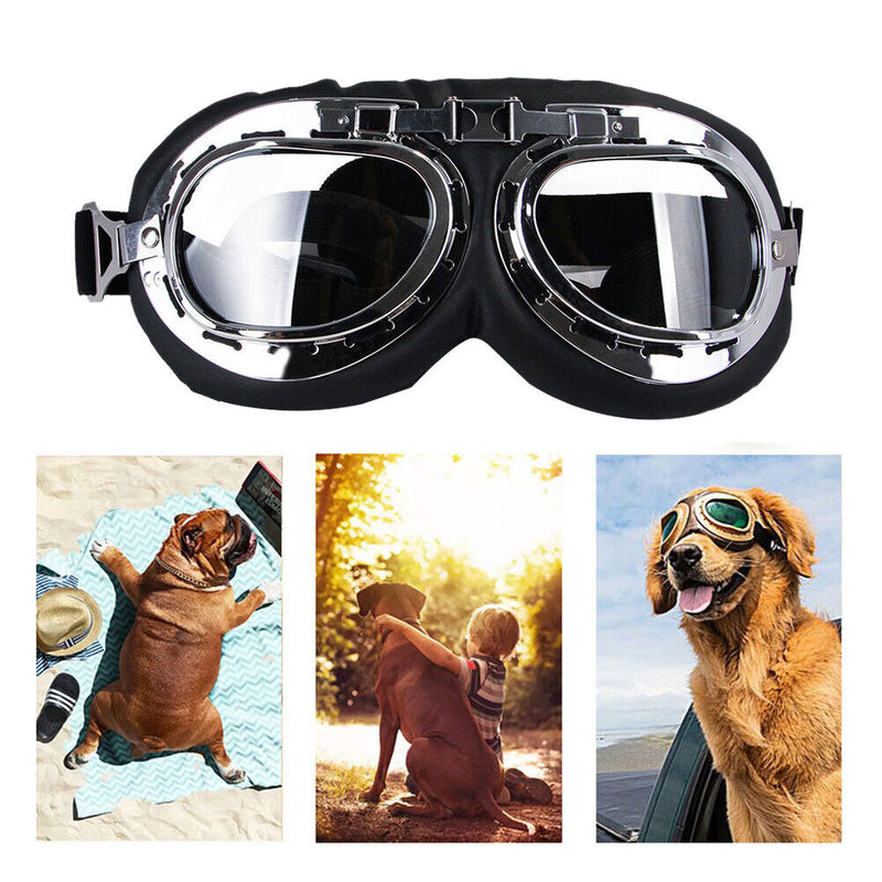 Foldable Dog Glasses UV Protect Goggles Eye Wear Sunglasses (Transparent) Newly