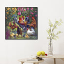 40x40cm Diamond Painting Kits Full Round Garden Chickens DIY Room Art Home De