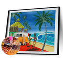Diamond Painting Sea Car Full Round Drill Picture of Rhinestone DIY Drawing
